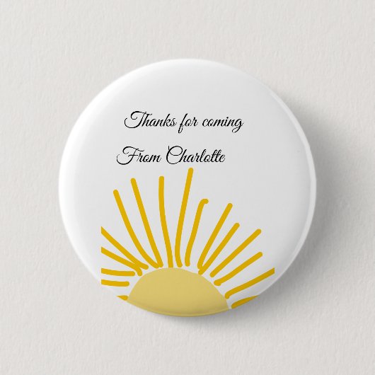 感謝してい来の名前の追加文字メッセージsun 缶バッジ (正面)