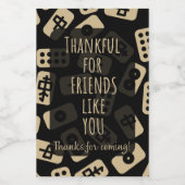 感謝してい来は 麻雀のお願い ワインラベル (シングルラベル)