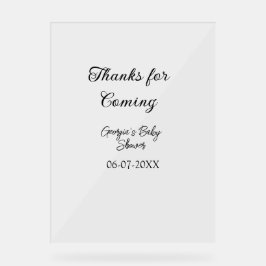 感謝してい来モダンのベビシャワーシンプルの類型 アクリルサイン