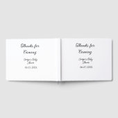 感謝してい来モダンのベビシャワーシンプルの類型 ゲストブック (全面)