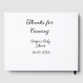 感謝してい来モダンのベビシャワーシンプルの類型 ゲストブック (裏面)