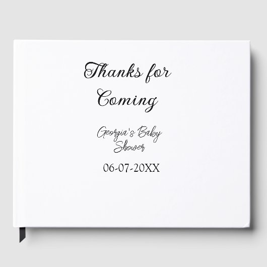 感謝してい来モダンのベビシャワーシンプルの類型 ゲストブック (正面)