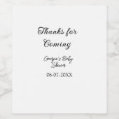 感謝してい来モダンのベビシャワーシンプルの類型 ワインラベル (シングルラベル)