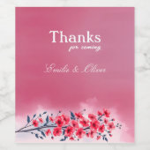 感謝してい来名に ワインラベル (シングルラベル)