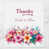 感謝してい来名に ワインラベル (シングルラベル)