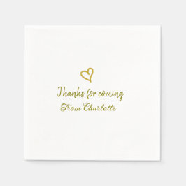 感謝してい来名の追加文字メッセージgolden hea スタンダードカクテルナプキン