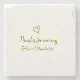 感謝してい来名の追加文字メッセージgolden hea ストーンコースター