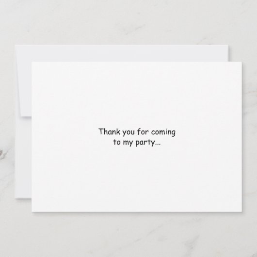 感謝してい来空手の誕生会に行く サンキューカード (裏面)