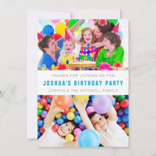 感謝してい来誕生会に素晴らし行く 招待状 (裏面)