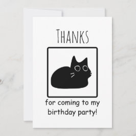 感謝してい来誕生日パーティーの猫のために サンキューカード