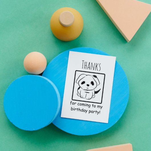 感謝してい来誕生日会のパピー感謝していで サンキューカード