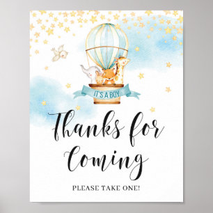 感謝してい来Baby ShowerのSign熱気球 ポスター