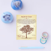 感謝してい母とパパの贈り物、母/父の日の贈り物 チラシ (シングル)