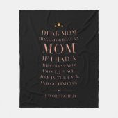 感謝してい母の日おもしろいの在り場 フリースブランケット (正面)