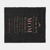 感謝してい母の日おもしろいの在り場 フリースブランケット (正面(横))