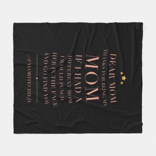 感謝してい母の日おもしろいの在り場 フリースブランケット (正面(横))