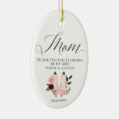 感謝してい母 |サイドウォーターカラーヒールで立つ セラミックオーナメント (右)