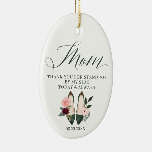 感謝してい母 |サイドウォーターカラーヒールで立つ セラミックオーナメント (右)