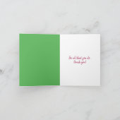 感謝してい水玉模様ラベル付きお花ポット サンキューカード (内部)