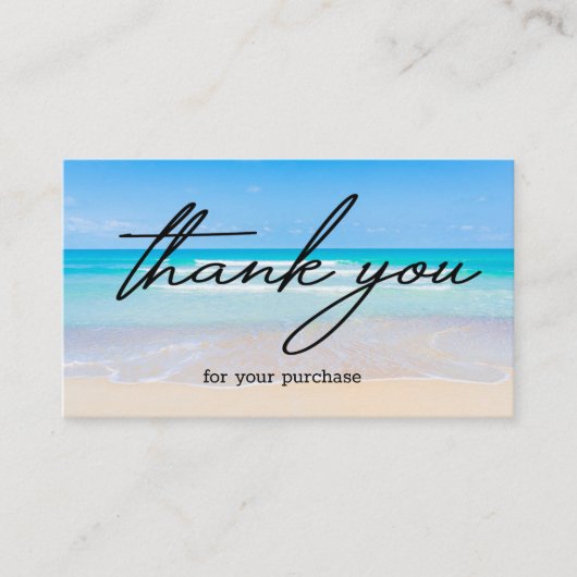 感謝してい海ビーチ夏の熱帯事業 エンクロージャーカード (正面)