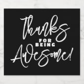 感謝してい為に素晴らし!世界賛辞の日 スパークリングワインラベル (シングルラベル)