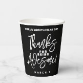 感謝してい為に素晴らし!世界賛辞の日 紙コップ (裏面)