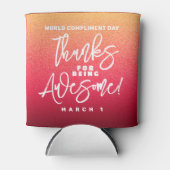 感謝してい為に素晴らし!世界賛辞の日 缶クーラー (正面)