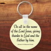 感謝してい父に感謝のコロッサイ人への3:17 キーホルダー (正面)