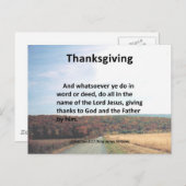 感謝してい父に感謝のコロッサイ人への3:17 シーズンポストカード (正面/裏面)