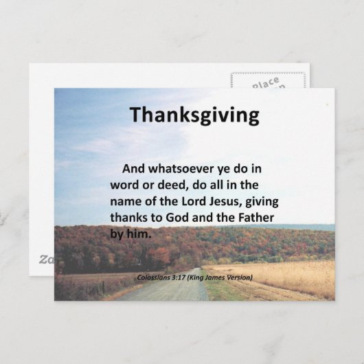 感謝してい父に感謝のコロッサイ人への3:17 シーズンポストカード (正面/裏面)