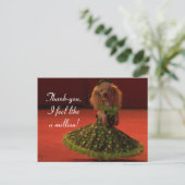 感謝してい犬 ポストカード (スタンド正面)