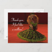 感謝してい犬 ポストカード (正面/裏面)