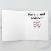 感謝してい球素晴らし団の野球コーチ サンキューカード (内部)