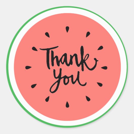 感謝してい瓜を扱え ラウンドシール (正面)