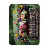 感謝してい白モダンタイポグラフィ写真結婚の マグネット (縦)