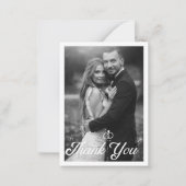 感謝してい白結婚黒の写真3枚 ノートカード (正面)