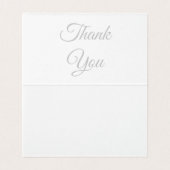感謝してい白黒折りエレガントカード (内部フラット)