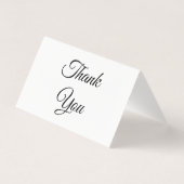 感謝してい白黒折りエレガントカード (裏面)
