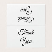 感謝してい白黒折りエレガントカード (外部フラット)