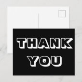 感謝してい白黒 ポストカード (正面/裏面)