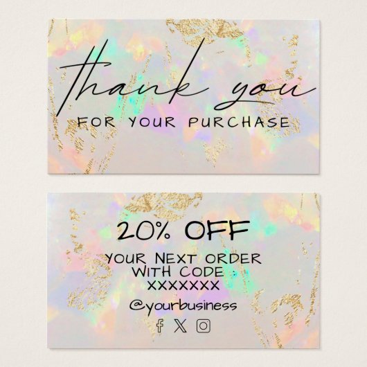 感謝してい白opal (正面&裏面)