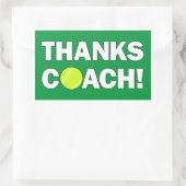 感謝してい監督！テニスコアズスポーツチームパーティー 長方形シール (バッグ)