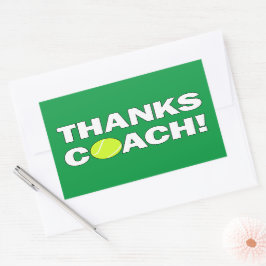 感謝してい監督！テニスコアズスポーツチームパーティー 長方形シール