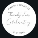 感謝してい祝の歓迎結婚バッグ ラウンドシール<br><div class="desc">感謝してい祝の結婚歓迎バッグクラシック丸ステッカー</div>