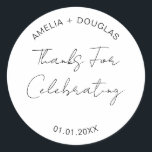 感謝してい祝の歓迎結婚バッグ ラウンドシール<br><div class="desc">感謝してい祝の結婚歓迎バッグクラシック丸ステッカー</div>