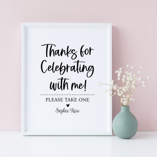 感謝してい祝サインと一緒に ポスター