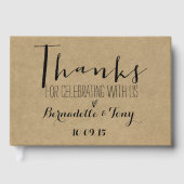 感謝してい祝一緒に！クラフト結婚ズ ゲストブック (正面)