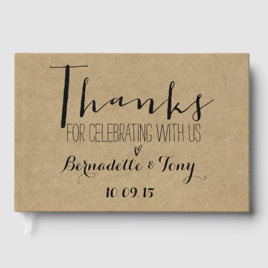 感謝してい祝一緒に！クラフト結婚ズ ゲストブック (正面)