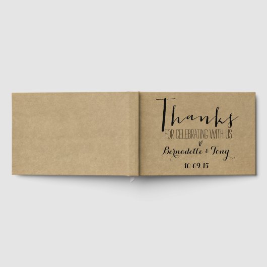 感謝してい祝一緒に！クラフト結婚ズ ゲストブック (全面)