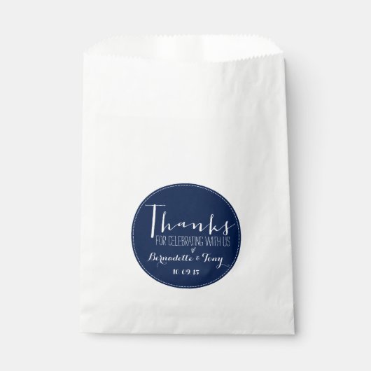 感謝してい祝一緒に！シック結婚式の引き出物 フェイバーバッグ (正面)